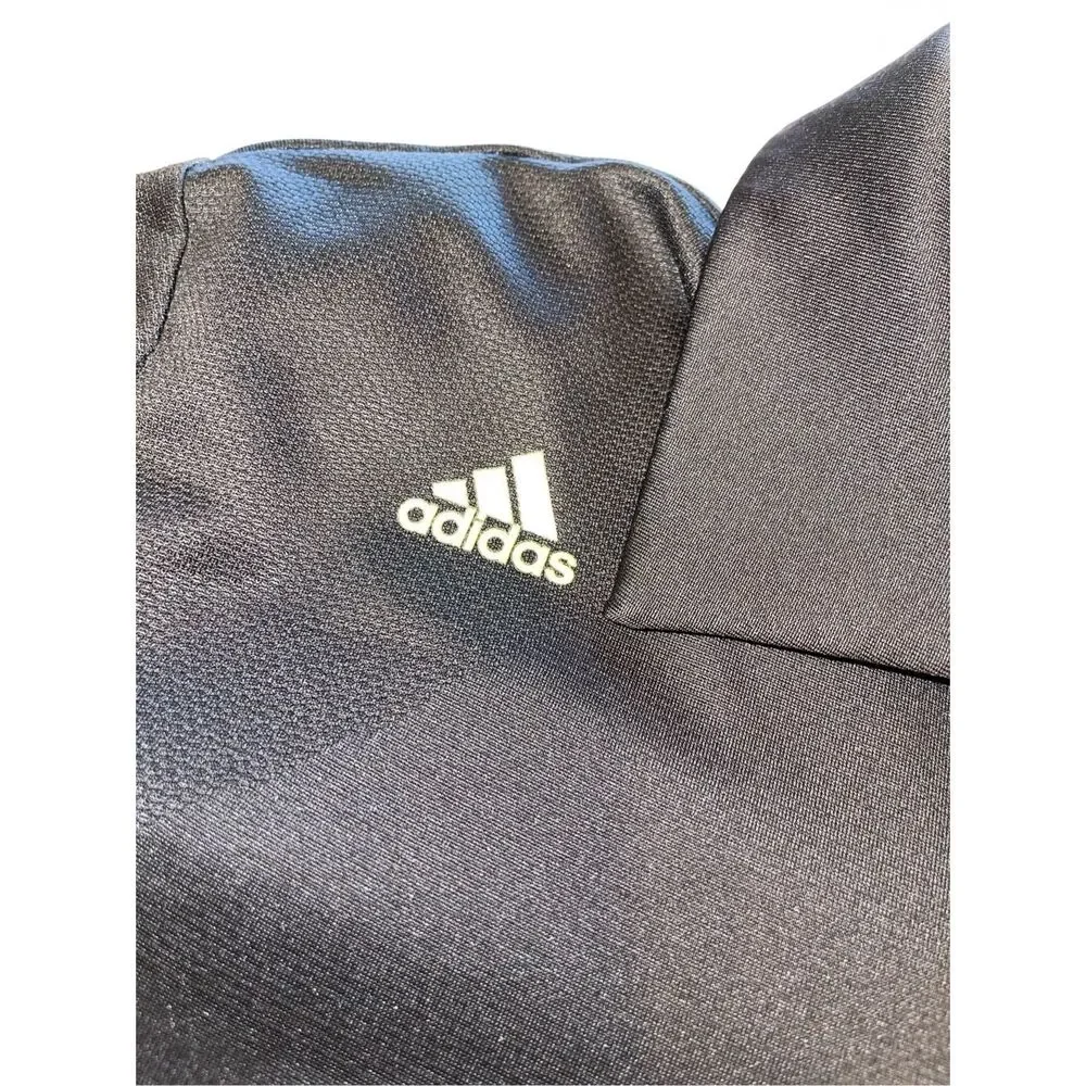 Adidas Golf Mickey Mouse Adizero Golfing Polo Shirt Men's M Black and Yellow E